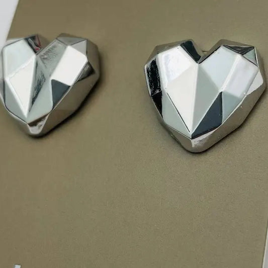 Chrome In Love Stud Earrings